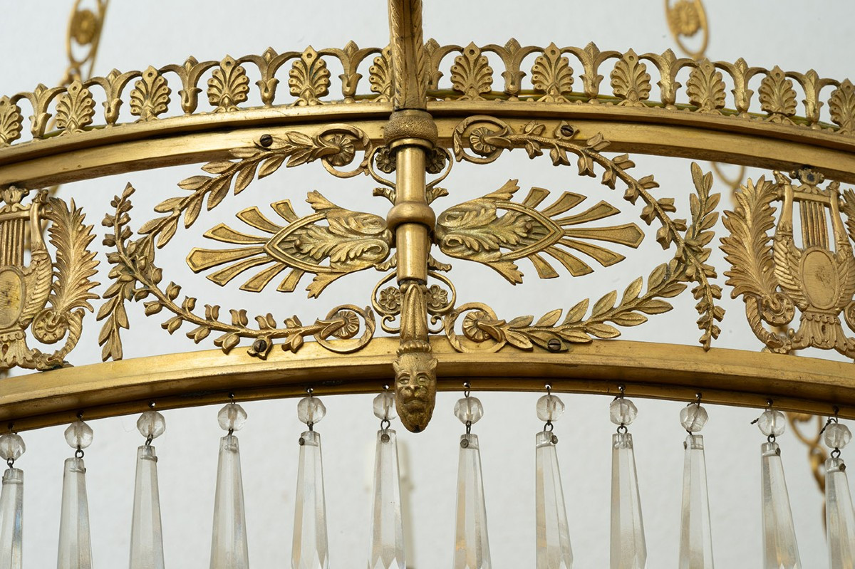 Lampadario antico Impero francese 19secolo.-photo-1