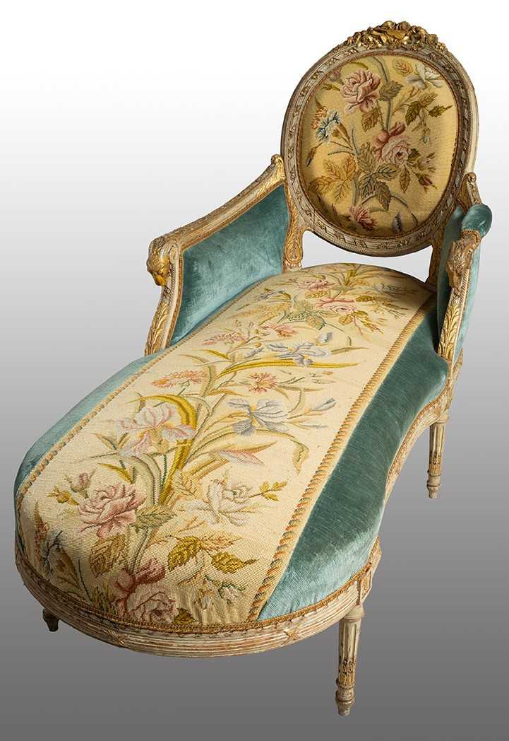 Dormeuse antica Napoleone III Francese 19secolo.-photo-1