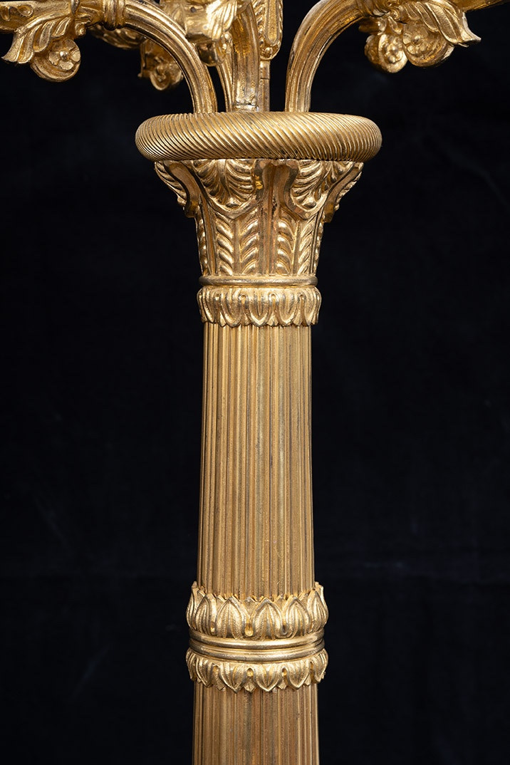 Coppia di candelabri Carlo X Francese 19secolo-photo-2