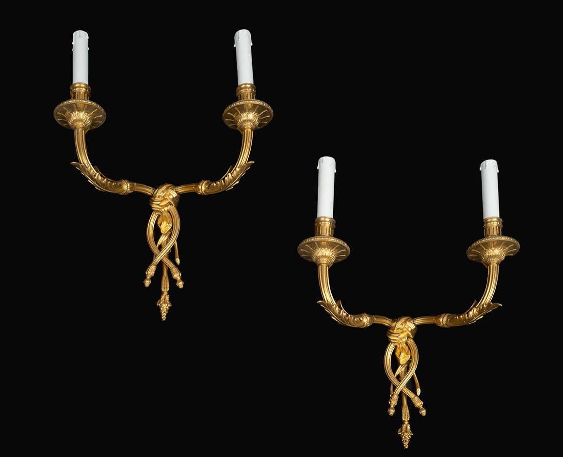 Coppia di applique antichi Francia XIX secolo.