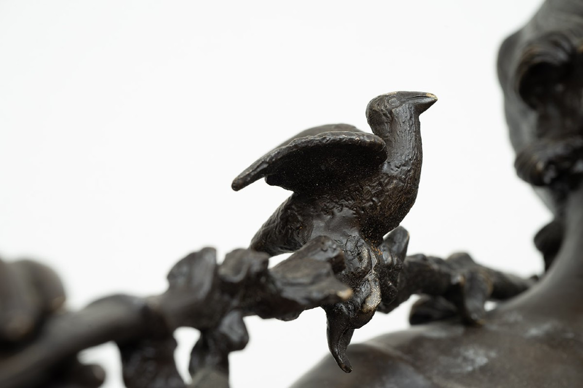 Scultura antica in bronzo patinato firmata "Louis Moreau"19secolo-photo-3
