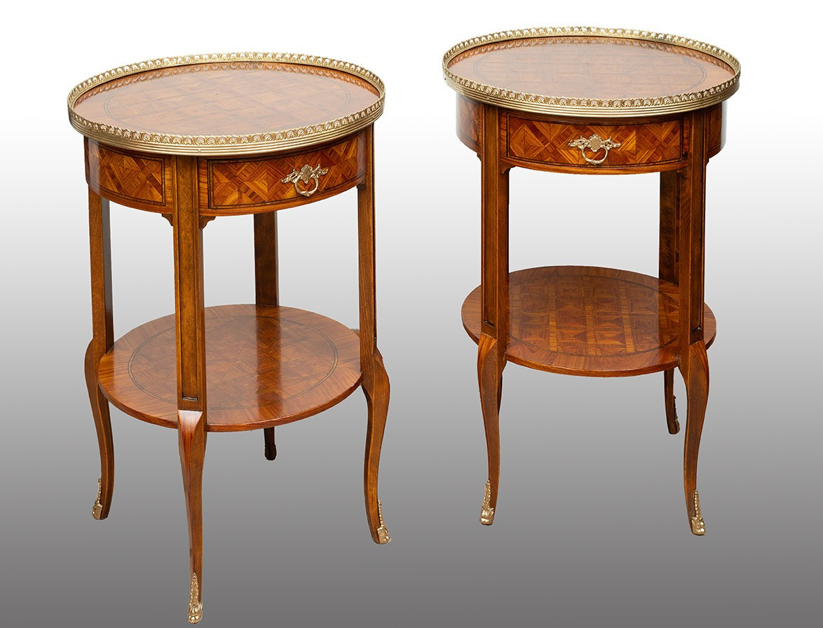 Coppia di tavolini antichi Napoleone III 20secolo