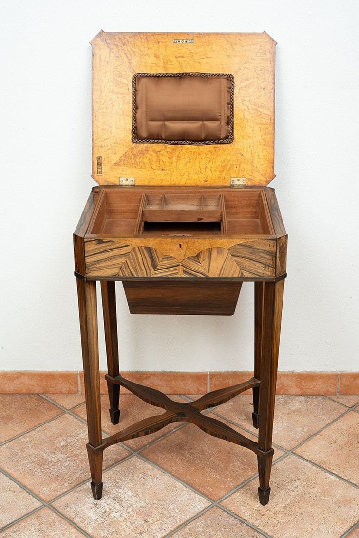 Tavolino antico da lavoro Napoleone III Francese 19secolo-photo-1