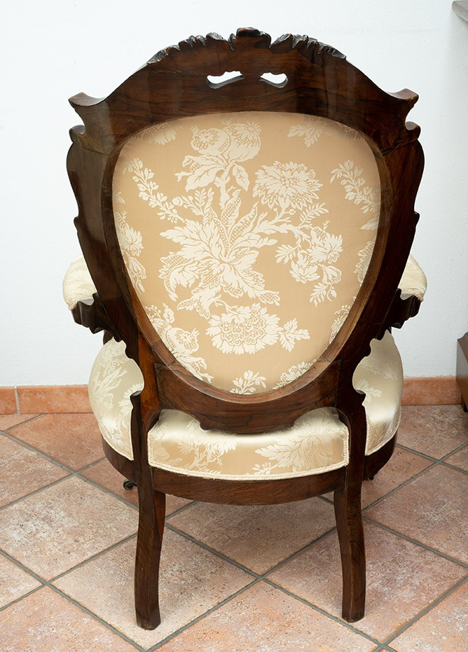 Coppia di poltrone antiche Luigi Filippo francese 19secolo-photo-1