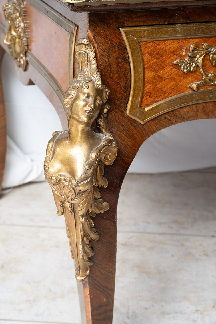 Scrivania antica Napoleone III Francese 19secolo-photo-2