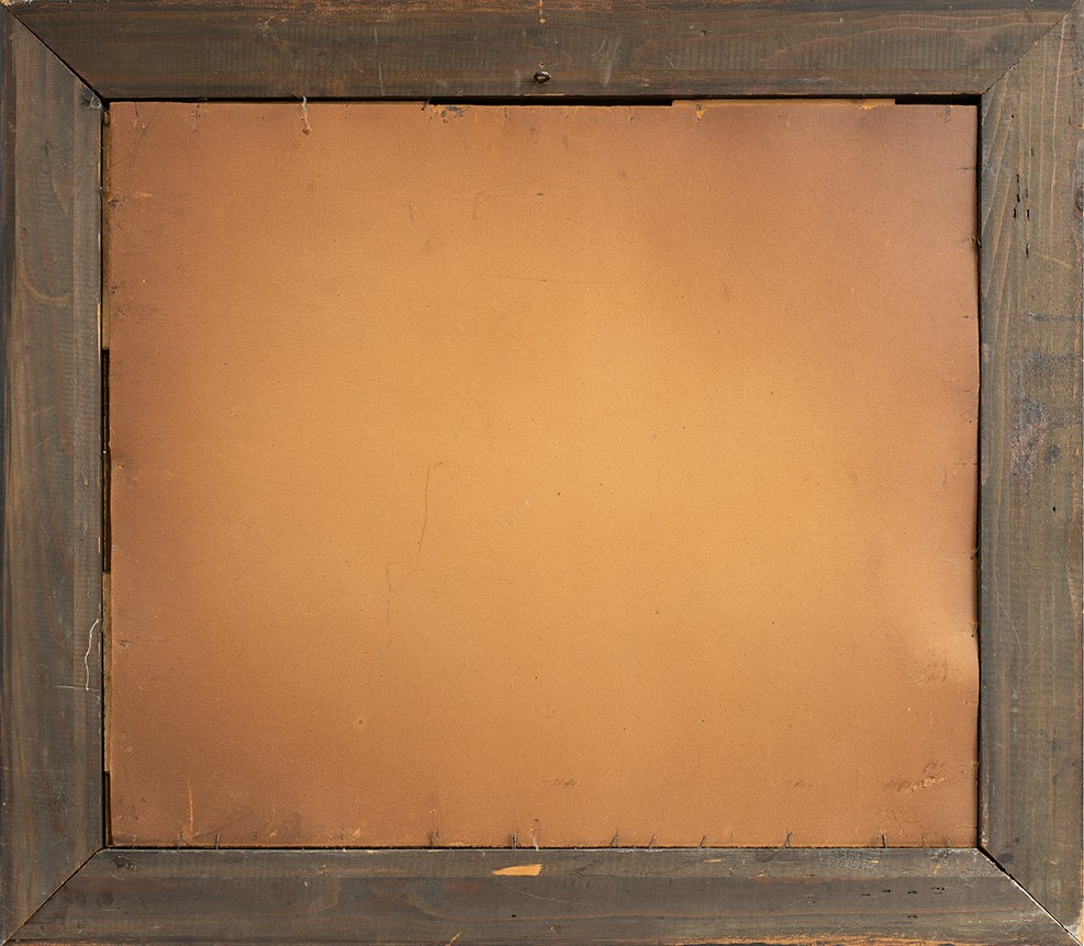 Dipinto antico olio su tela con cornice coeva firmato"Nicolas De Corsi 1882-1956" -photo-4