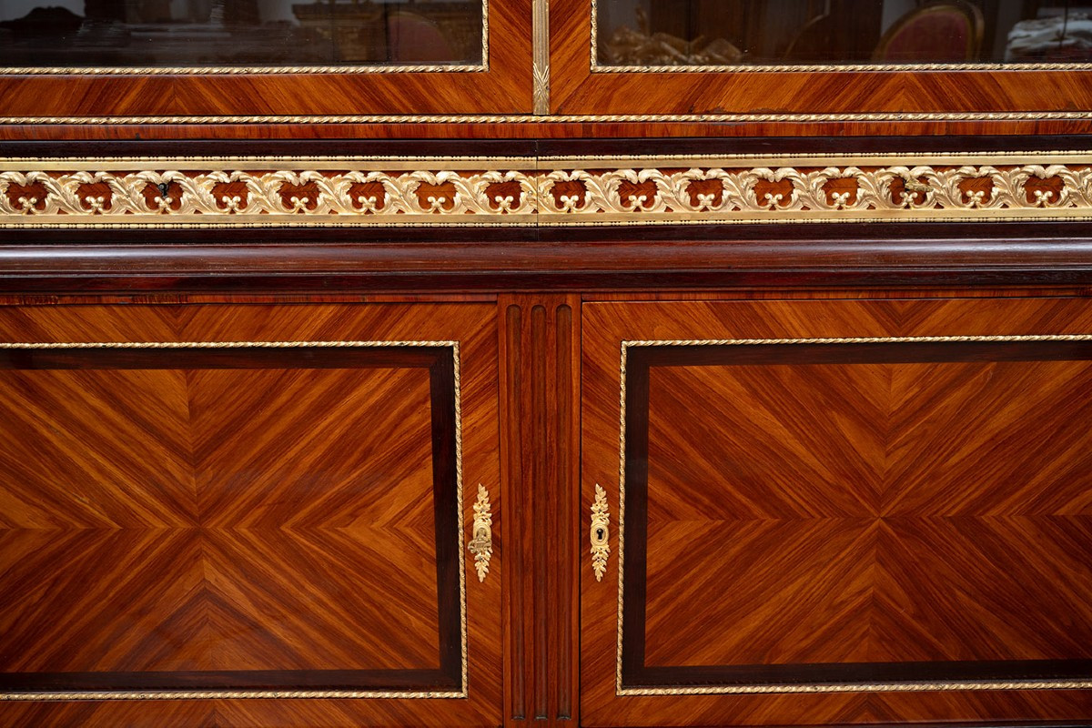 Libreria/Credenza antica in legno esotico pregiato19secolo. Francia-photo-4