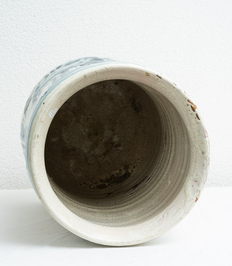 Albarello/Vaso antico in maiolica policroma smaltata di provenienza napoletana 18secolo.-photo-1