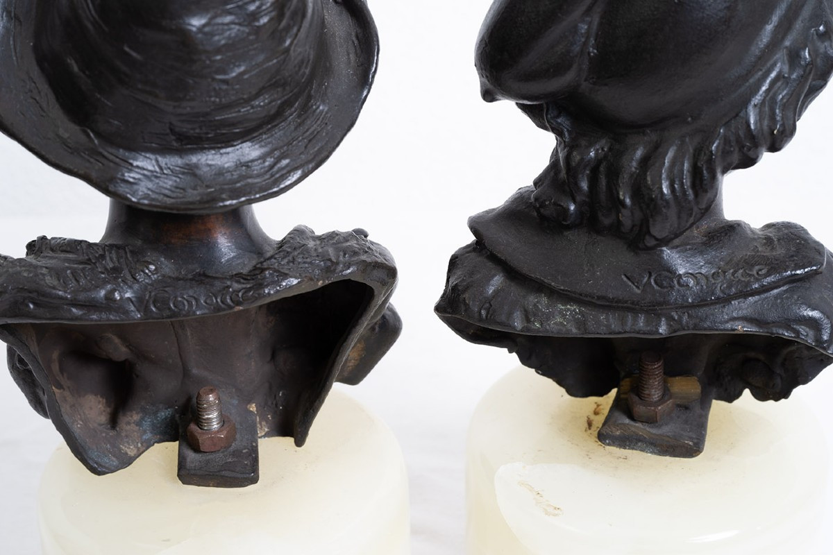 Coppia di sculture antiche Napoletane 20secolo.-photo-2