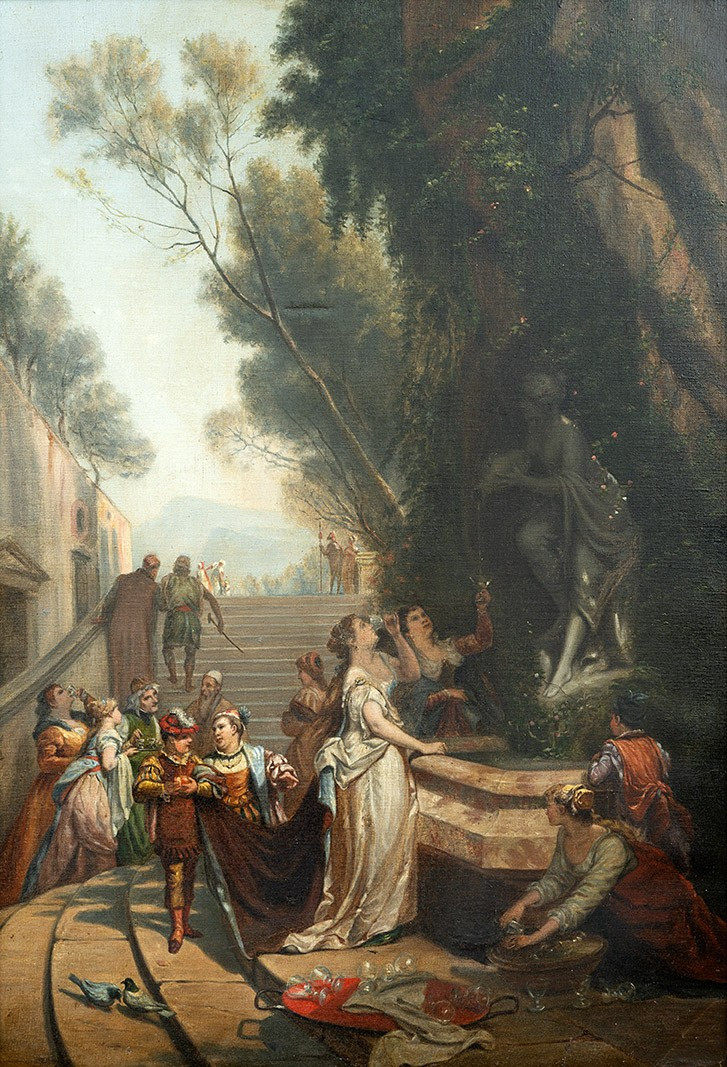 Dipinto antico olio su tela 18secolo-photo-2