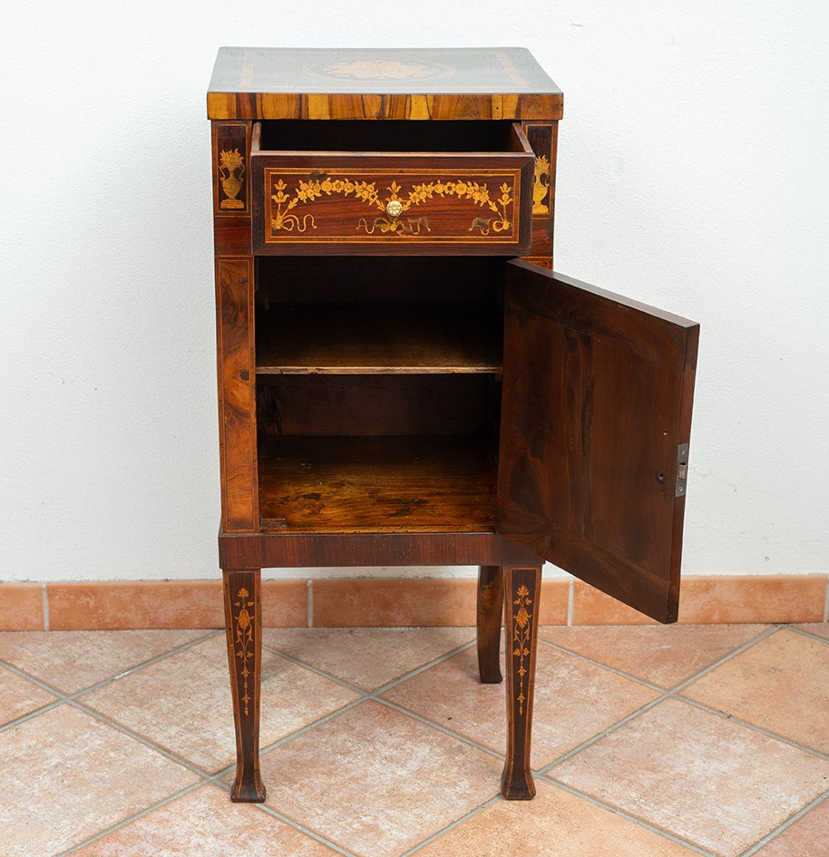 Comoncino antico Luigi XVI Lombardo in legni esotici pregiati 18secolo-photo-1