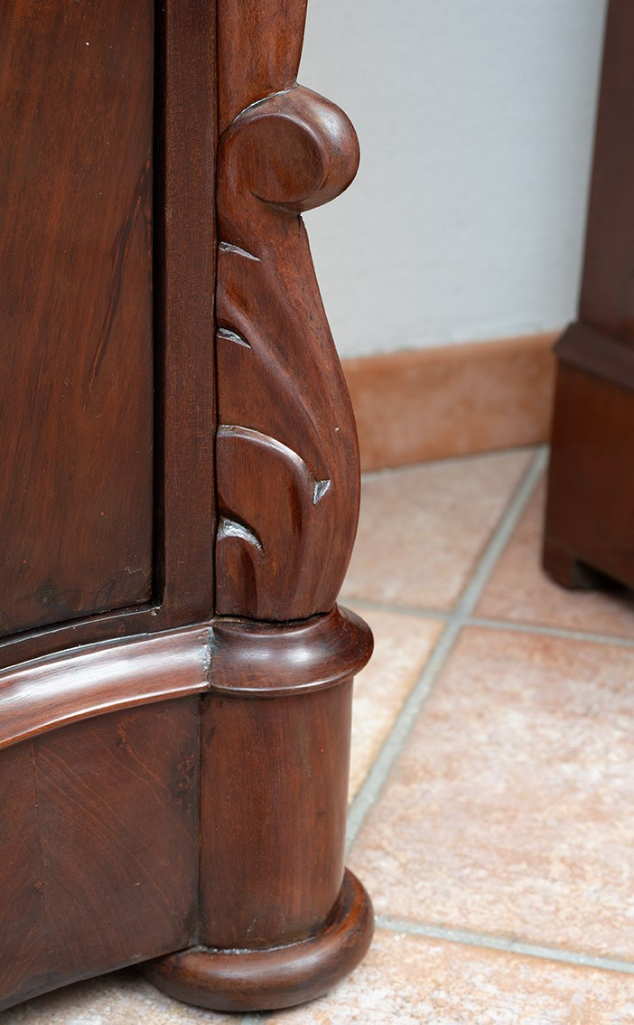 Coppia di comodini antichi Luigi Filippo Napoletano 19secolo-photo-1