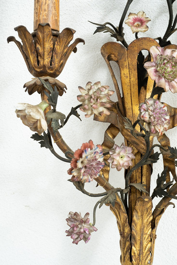 Coppia di applique antichi Napoleone III francese -photo-2