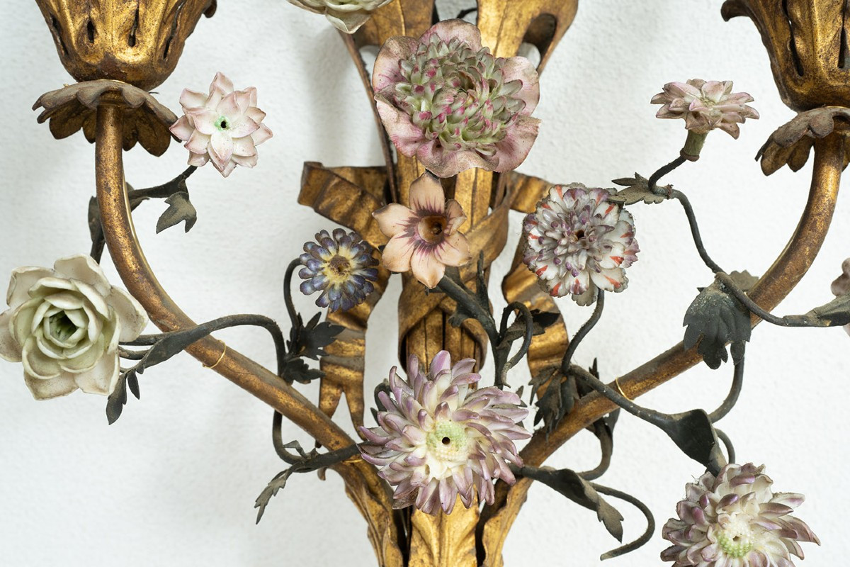 Coppia di applique antichi Napoleone III francese -photo-4