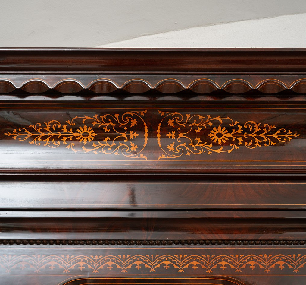 Armadio Smith Napoletano in piuma di mogano 19secolo-photo-2