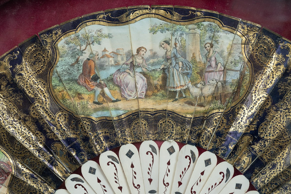 Ventaglio antico Napoleone III periodo 19secolo.-photo-2