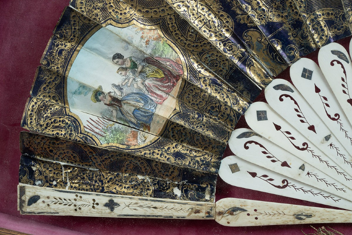Ventaglio antico Napoleone III periodo 19secolo.-photo-3