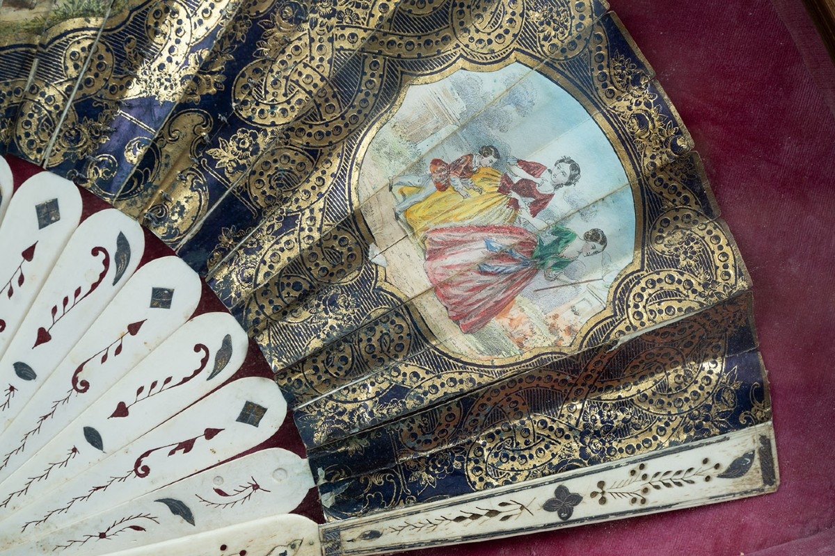 Ventaglio antico Napoleone III periodo 19secolo.-photo-4