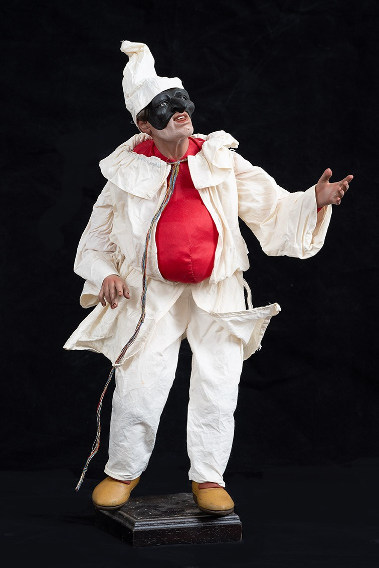 Scultura Napoletana raffigurante Pulcinella