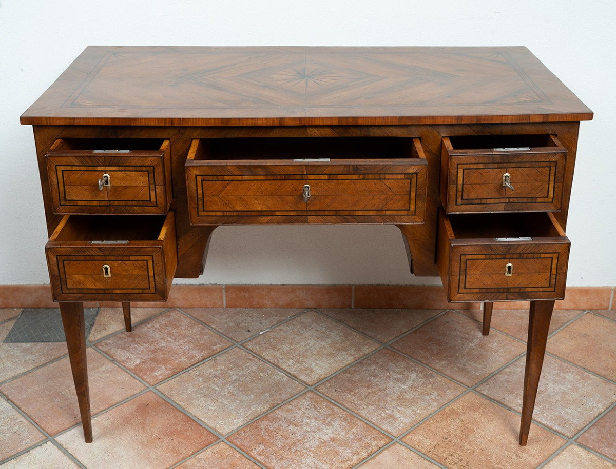 Scrivania antica Luigi XVI Napoletana 18secolo.-photo-2