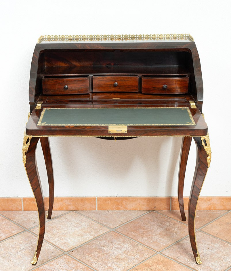 Ribaltina antica finemente intarsiata 19secolo.-photo-2