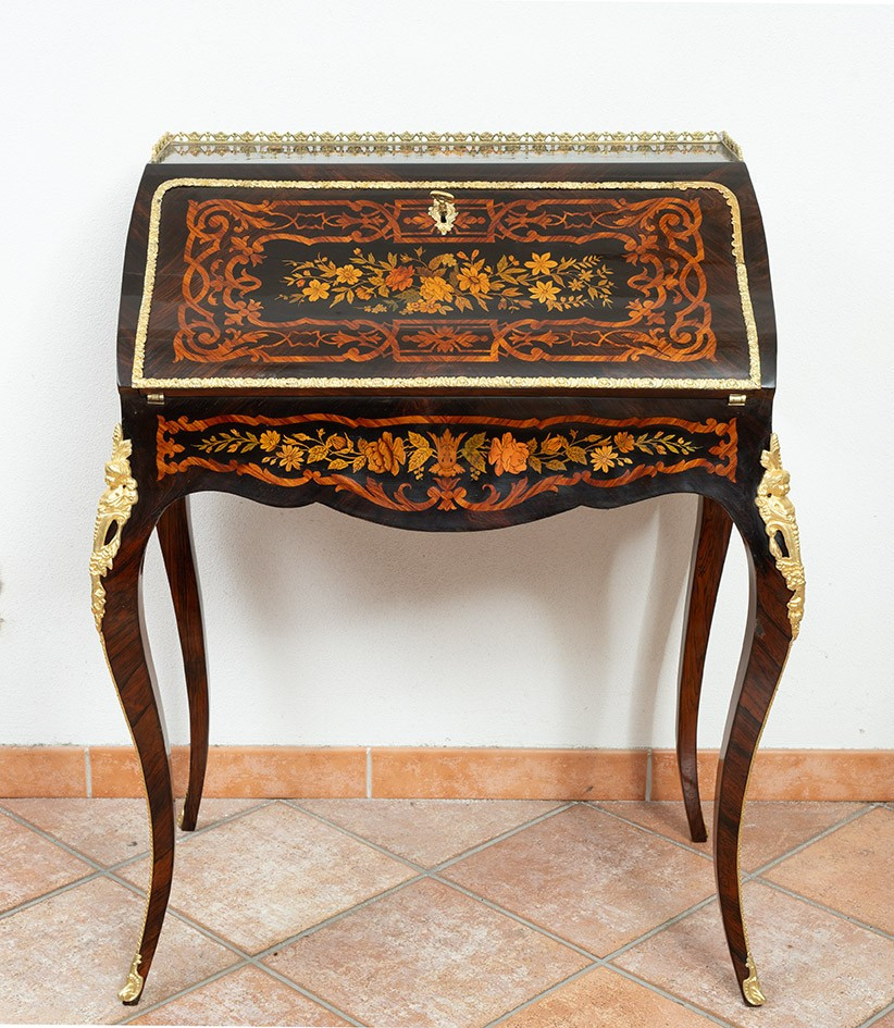 Ribaltina antica finemente intarsiata 19secolo.-photo-1