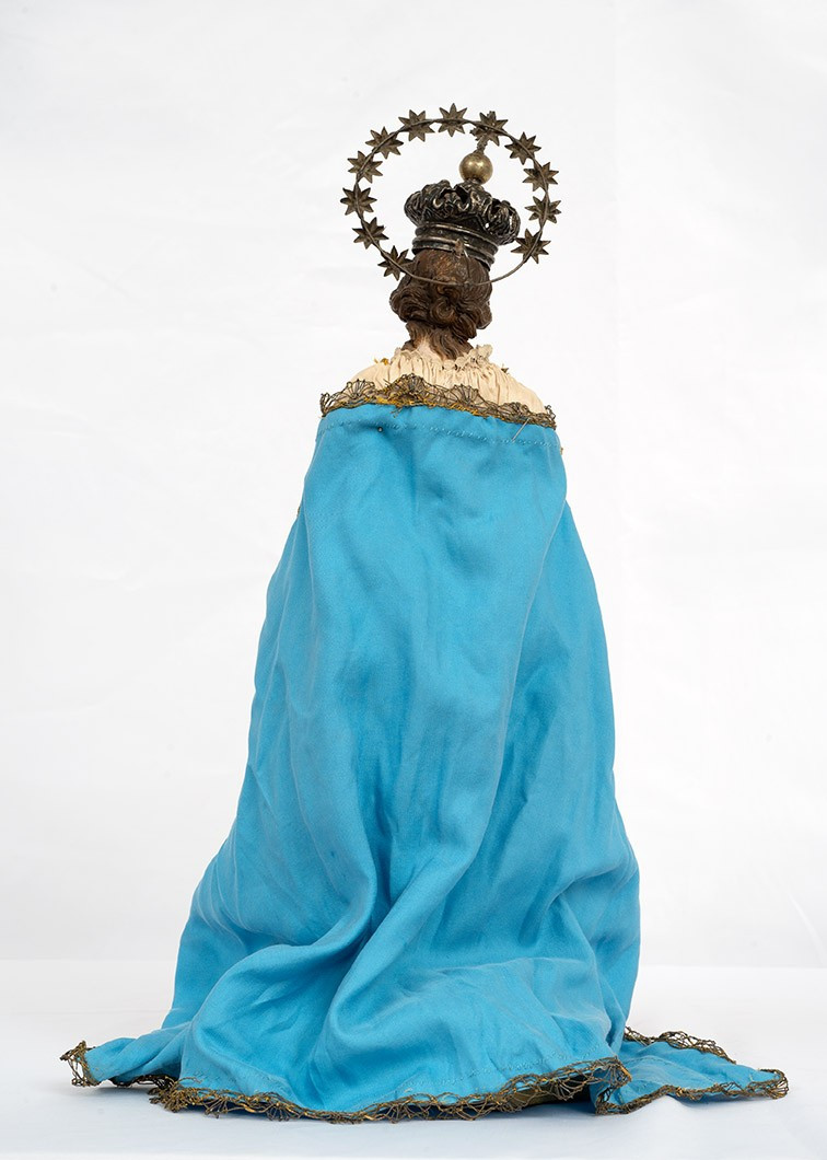 Scultura antica raffigurante Madonna Immacolata 19secolo.-photo-3