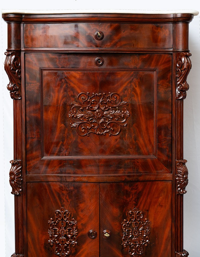 Secretaire antico Luigi Filippo Napoletano 19secolo.-photo-2
