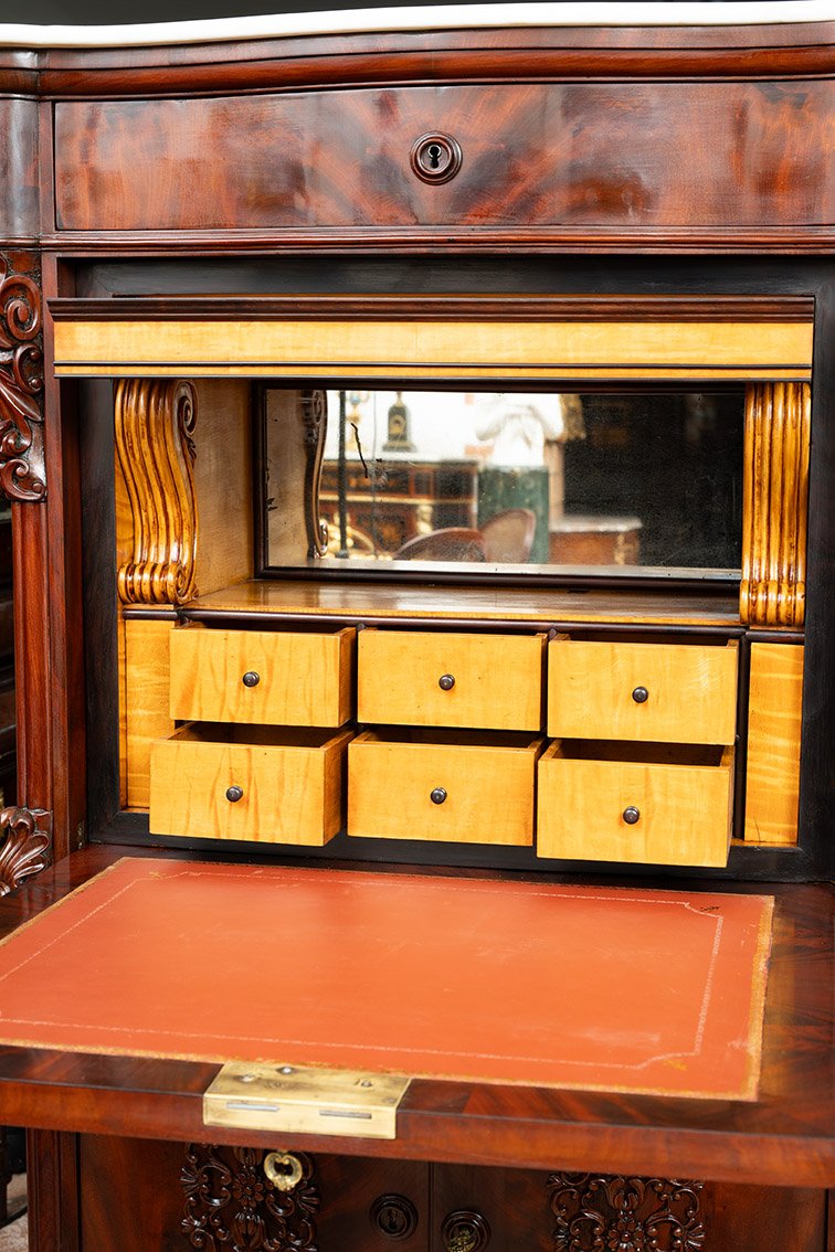 Secretaire antico Luigi Filippo Napoletano 19secolo.-photo-1
