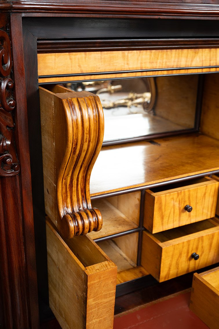 Secretaire antico Luigi Filippo Napoletano 19secolo.-photo-3