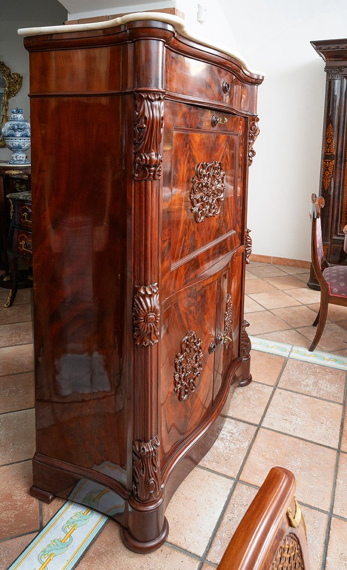 Secretaire antico Luigi Filippo Napoletano 19secolo.-photo-6