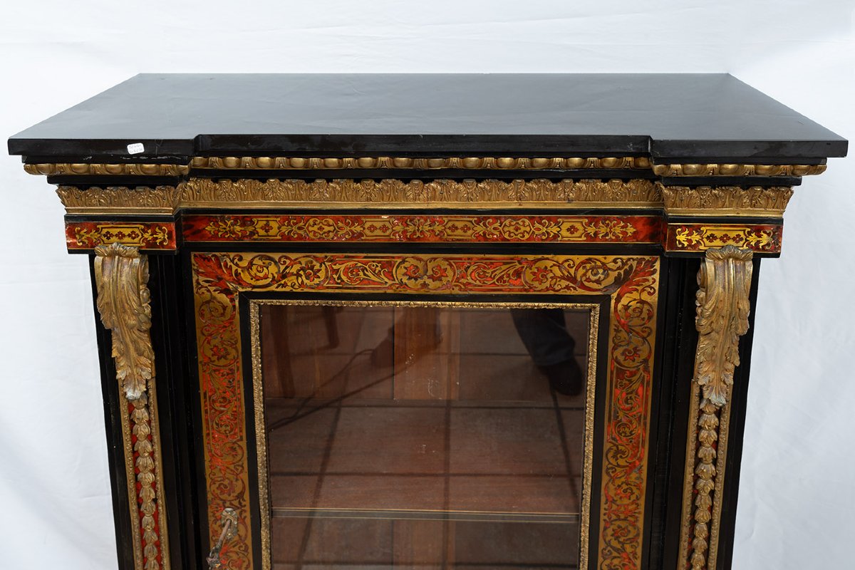 Vetrina Boulle Napoleone III in legno ebanizzato 19secolo-photo-2