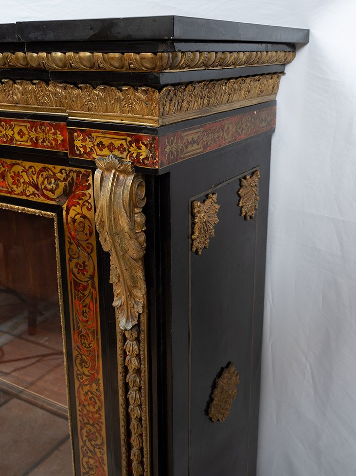 Vetrina Boulle Napoleone III in legno ebanizzato 19secolo-photo-3