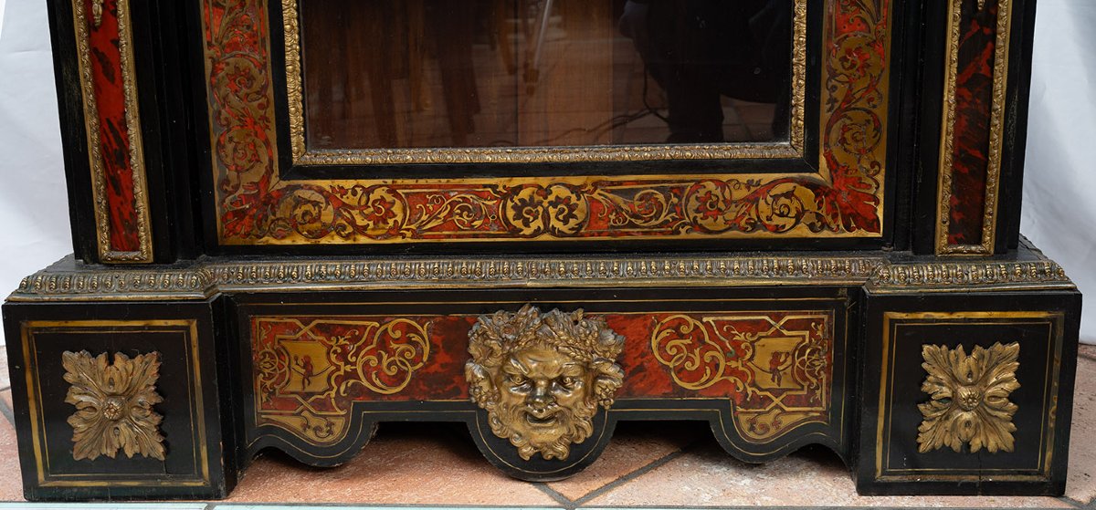 Vetrina Boulle Napoleone III in legno ebanizzato 19secolo-photo-4