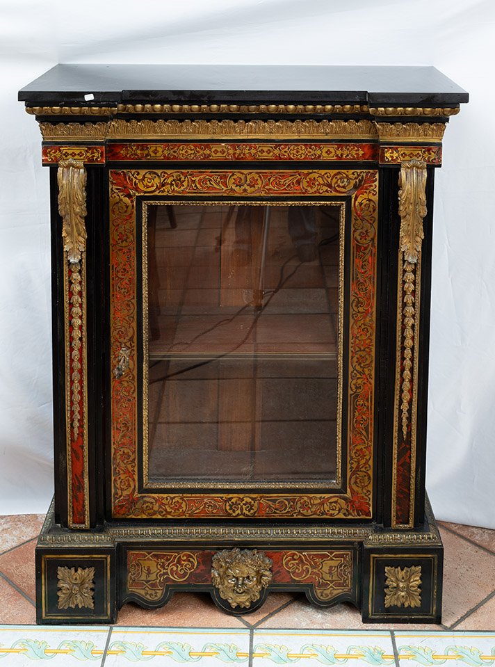 Vetrina Boulle Napoleone III in legno ebanizzato 19secolo-photo-2