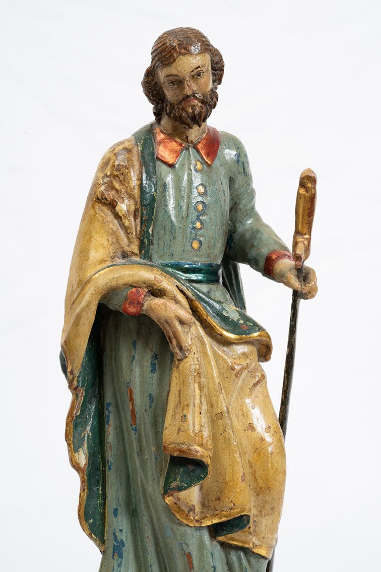 Paire de sculptures en bois polychrome 18secolo-photo-2