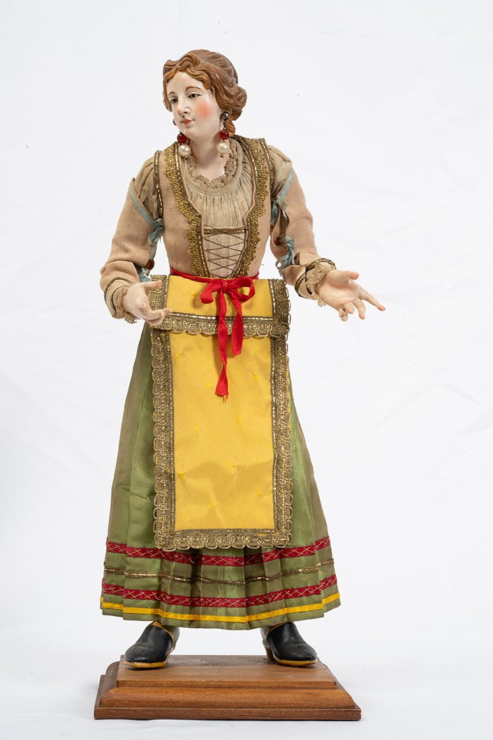 Scultura presepiale napoletana raffigurante "Procidana" periodo anni 90/2000