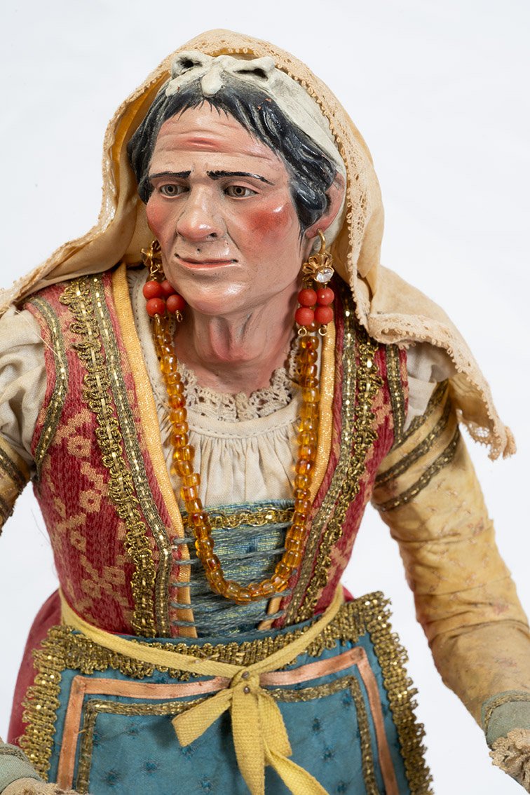 Scultura presepiale napoletana raffigurante "Procidana"-photo-2