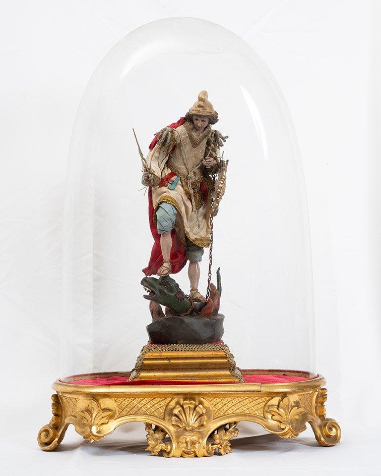 Scultura napoletana raffigurante "San Michele Arcangelo"