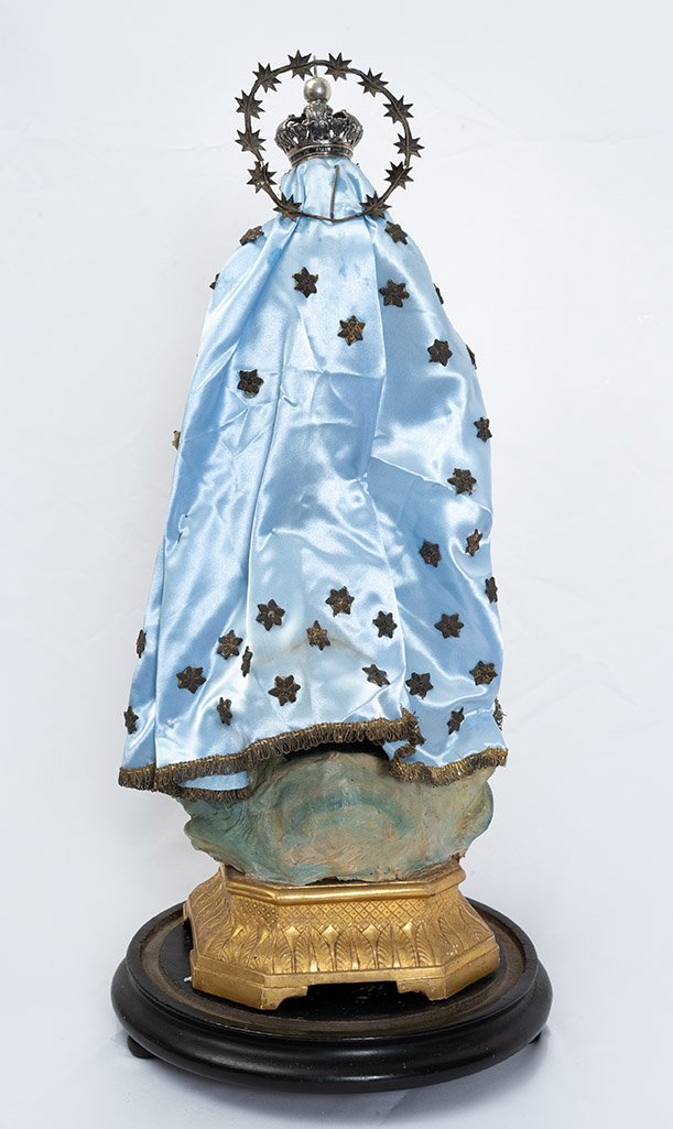 Scultura antica Napoletana raffigurante Madonna Immacolata 19secolo-photo-4