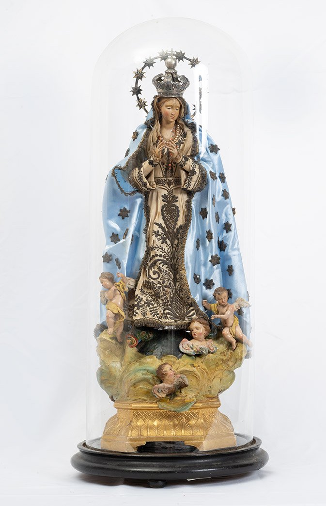Scultura antica Napoletana raffigurante Madonna Immacolata 19secolo