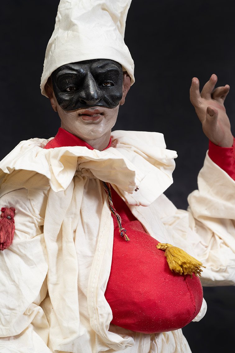 Scultura presepiale napoletana raffigurante "Pulcinella"-photo-2
