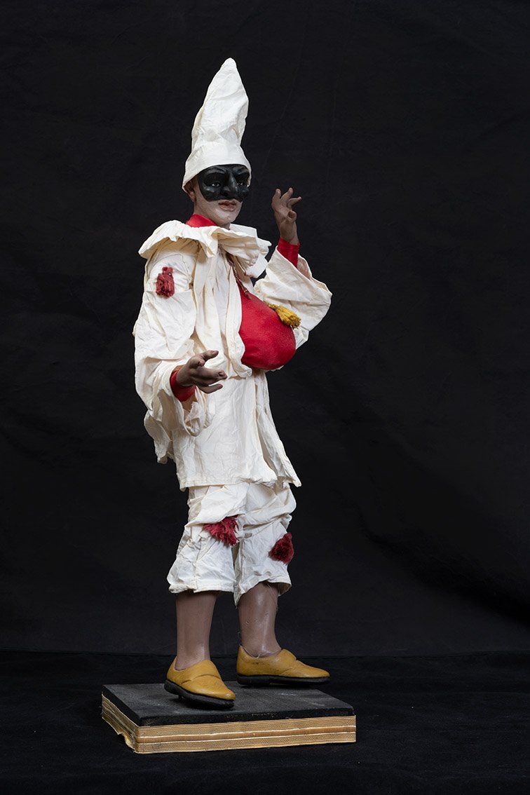 Scultura presepiale napoletana raffigurante "Pulcinella"-photo-3