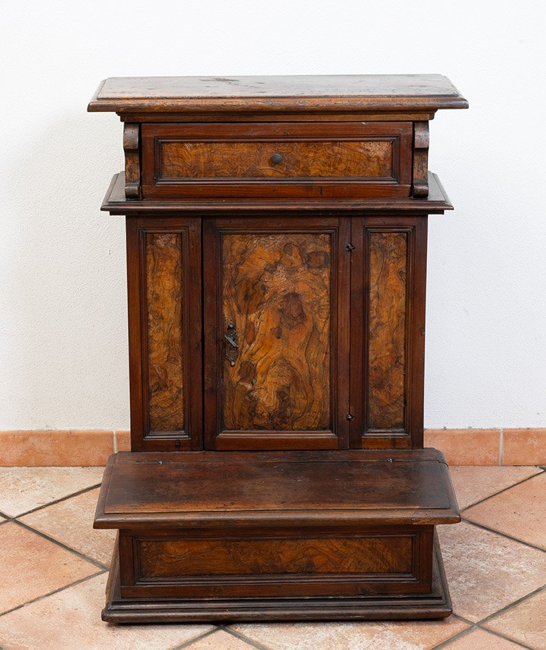 Inginocchiatoio antico Luigi XIV in massello di noce 18secolo.-photo-2