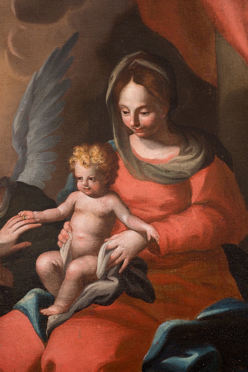 Tableau Ancienne Huile Sur Toile Naples 18ème Siècle-photo-2