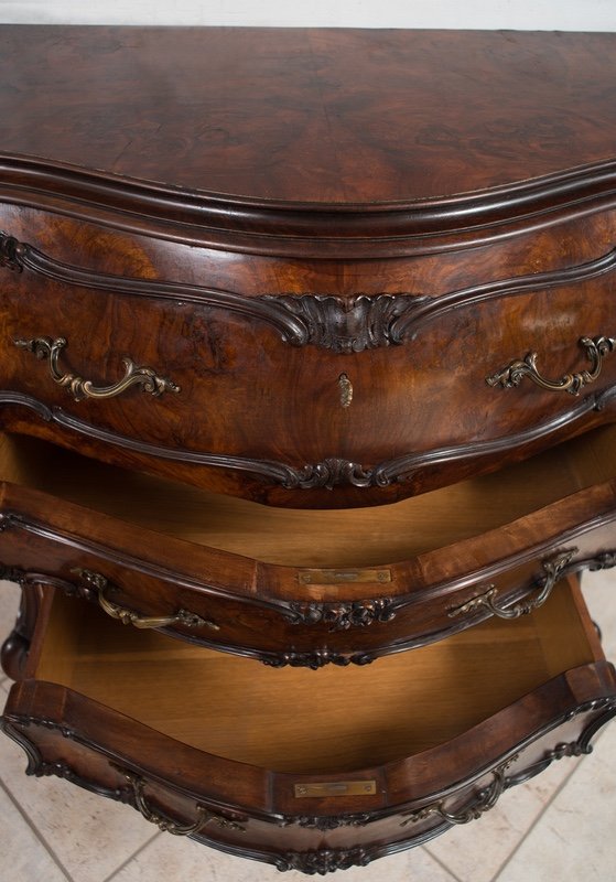 Commode Ancienne De Style Louis XV époque Vénétie 20ème Siècle.-photo-2