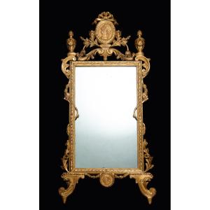 Specchiera stile luigi XV Toscana in legno dorato appartenente agli inizi del 20secolo