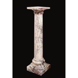 Colonna antica Romana in marmo fiordipesco appartenente agli inizi del XIX secolo.