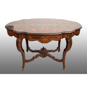 Tavolino/Scrittoio Napoleone III Francese in legno esotico pregiato 19secolo.