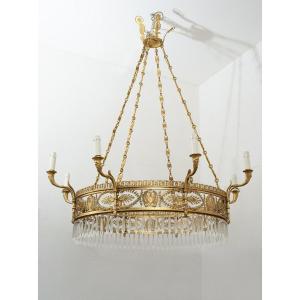 Lampadario antico Impero francese 19secolo.